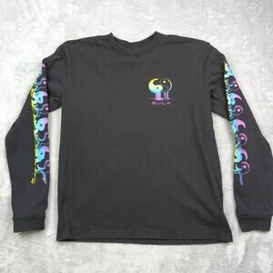 Men's RVCA‎ Long Sleeve Shirt Yin Yang Black Size M Artist PM Tenore